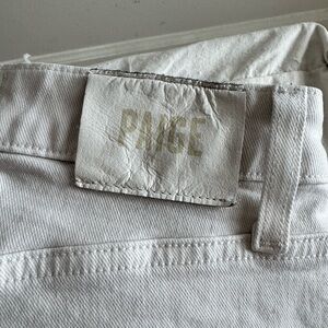 PAIGE Light Cream Denim Jeans